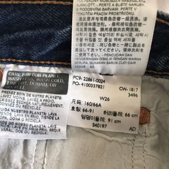 LEVI'S Women’s 26 X 28 The Wedgie Ankle Jeans Distressed Button Fly Style 22861 - Picture 10 of 11